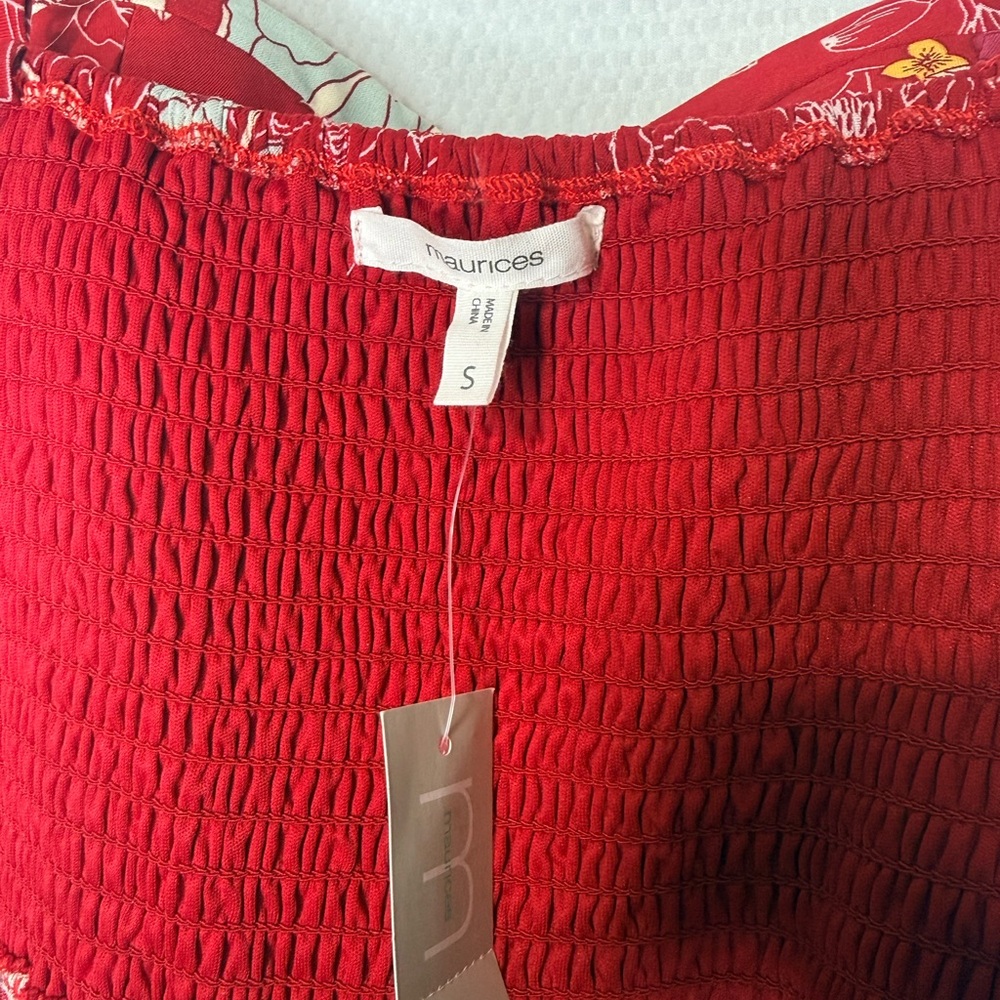 Maurices Red Floral Maxi Skirt - Picture 8 of 12